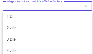 Alegere variantă trimitere automată e-Factura